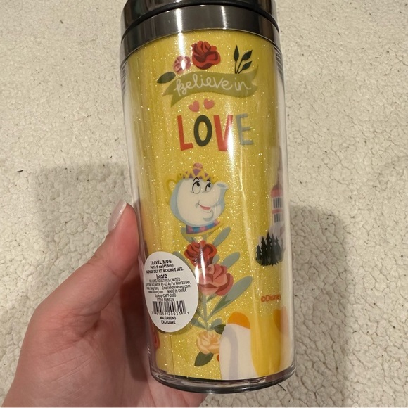 NWT disney beauty and the beast travel mug valentine’s day - Picture 2 of 3